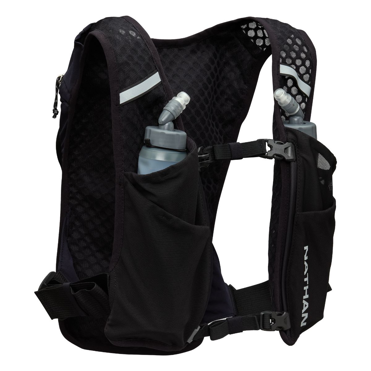 Nathan Quickstart 3.0 4L Hydration Vest inc 2 soft flasks Black
