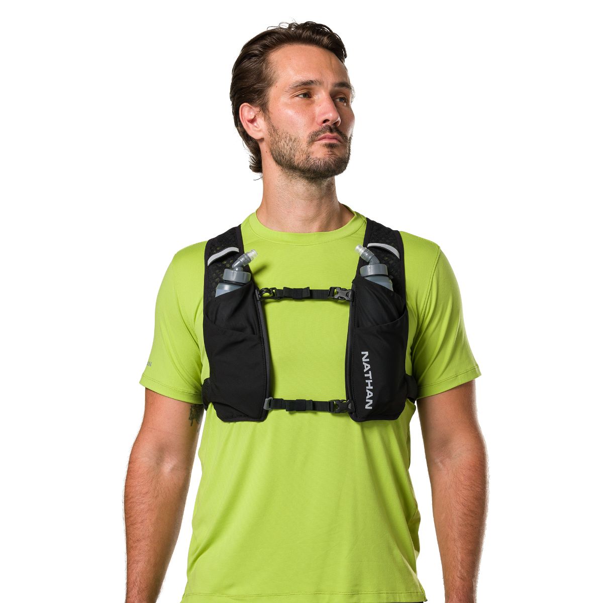 Nathan Quickstart 3.0 4L Hydration Vest inc 2 soft flasks Black