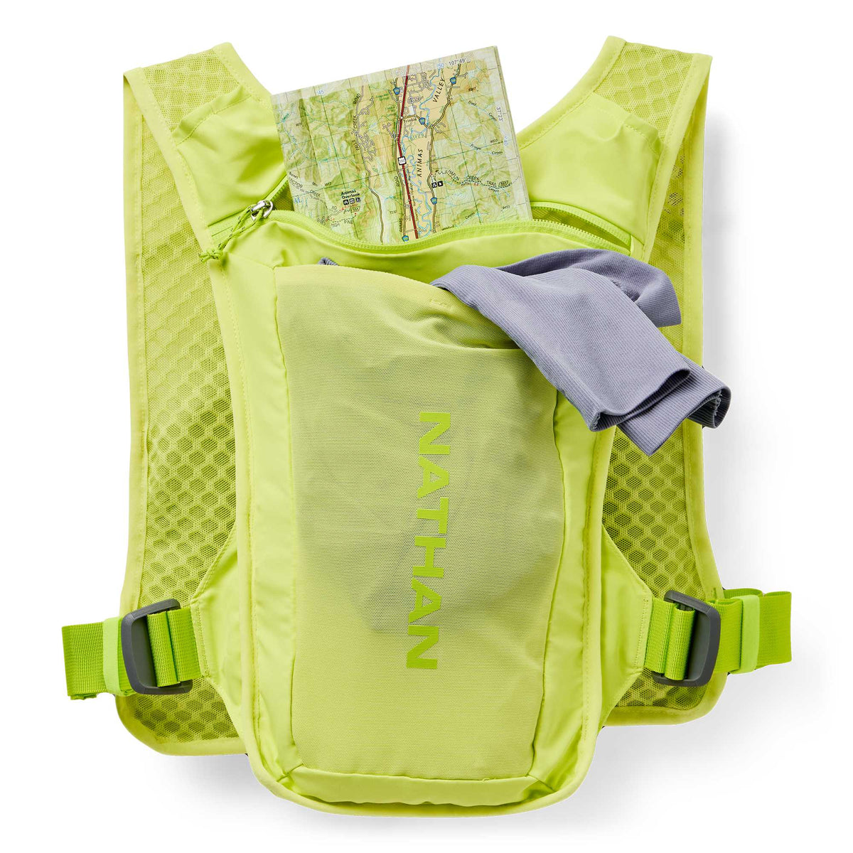 Nathan Quickstart 3.0 4L Hydration Vest inc 2 soft flasks Lime