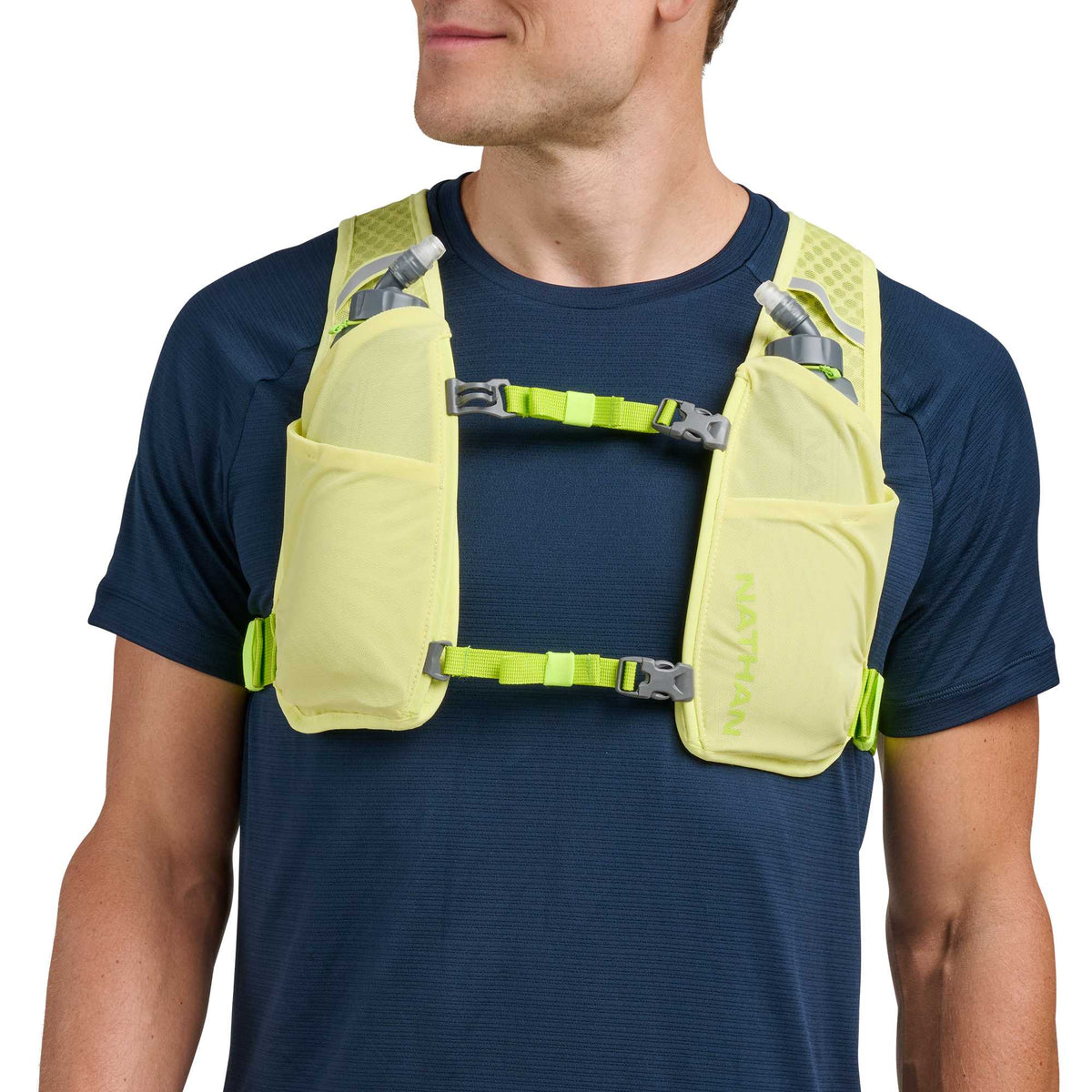 Nathan Quickstart 3.0 4L Hydration Vest inc 2 soft flasks Lime